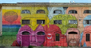 Aperitivo Street Art nel quartiere di Roma Ostiense